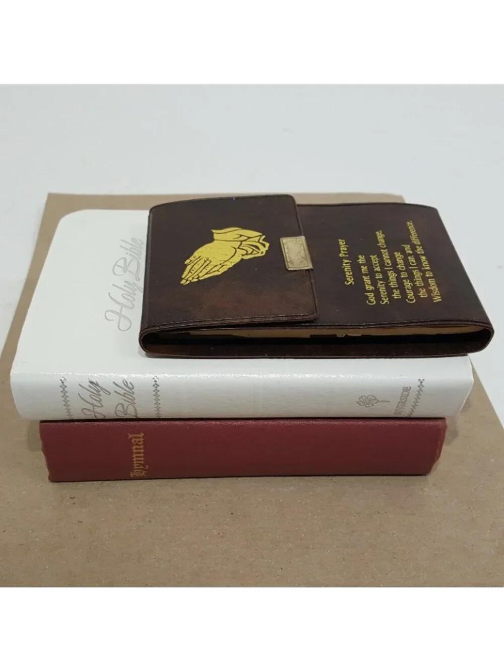 Church Liturgical Religious 1940 Hymnal 1970 Bible Notebook Serenity Lot of 3